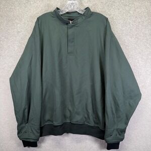 Zero Restriction Jacket Mens Large Green Check Pullover Windbreaker Golf